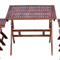 Acacia wood bistro set for patio with comfortable seating