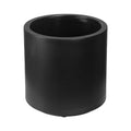 Modern black plastic planter