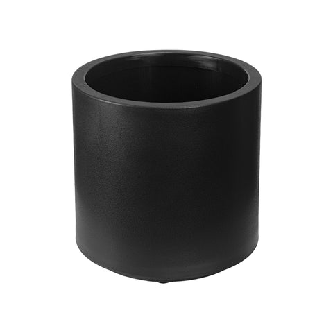 Black plastic planter for home décor