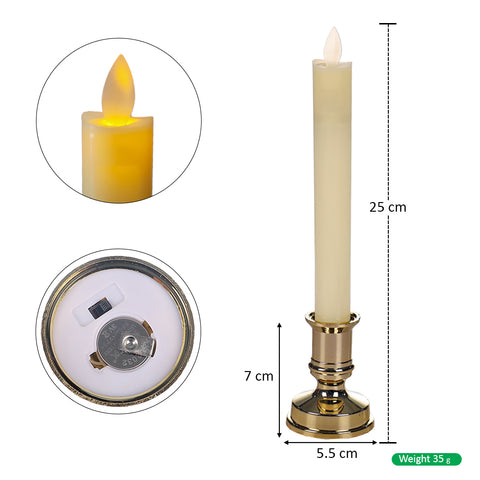 LED Candle with Gold Stand