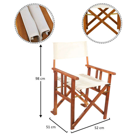 Comfortable outdoor folding chair with headrest for extra comfort