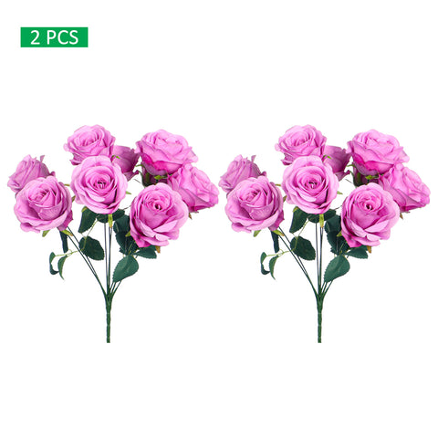 Silk Fake Rose Flower Purple & Dark-Purple-XT353