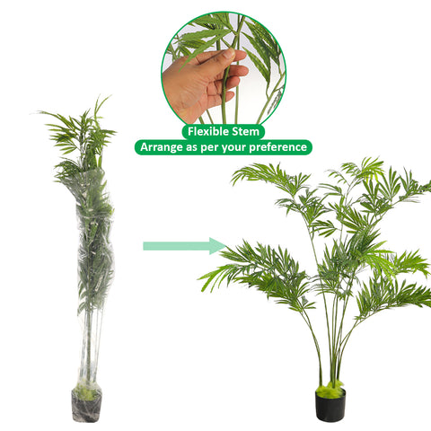 Artificial potted palm for home