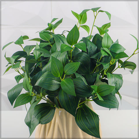 Lifelike artificial philodendron leaves for decoration