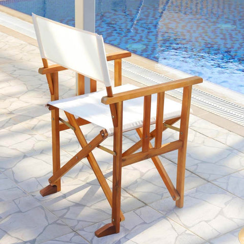 Folding wooden lawn chairs with ergonomic seating for long periods