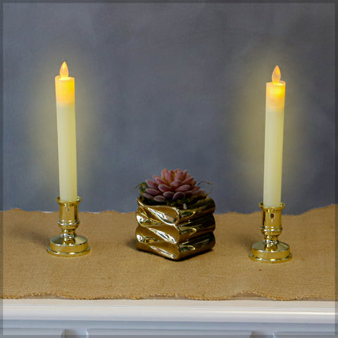 LED Candle with Gold Stand