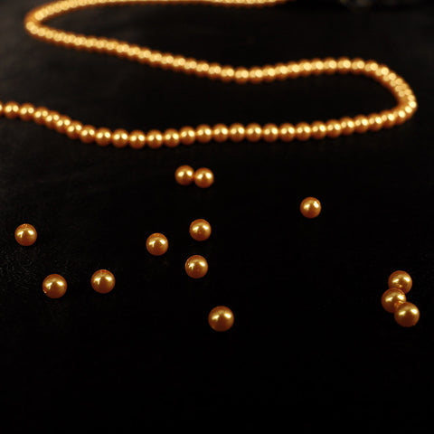 8mm Pearl Beads String Line Chain Garland Gold