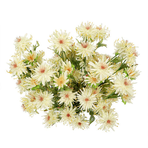 Set of Artificial Silk Daisy Flowers White