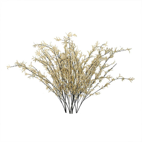 Artificial twig Christmas tree with champagne leaves