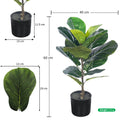 Faux fiddle leaf fig tree with realistic fig leaves