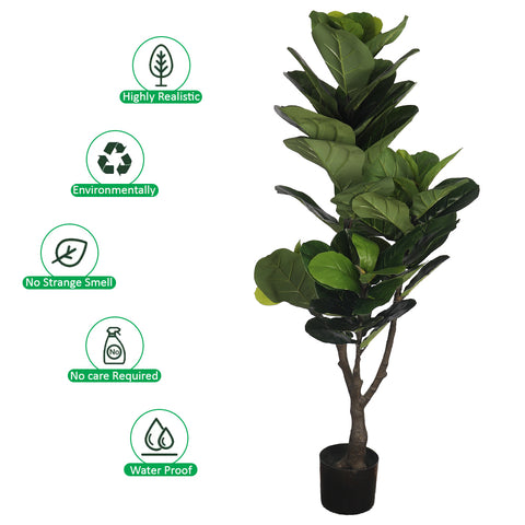 Realistic artificial fiddle leaf fig tree