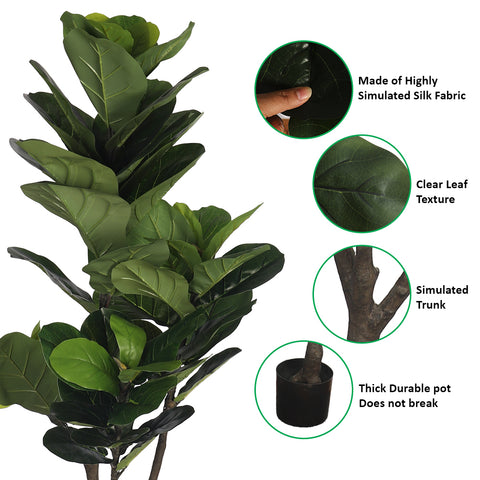 Faux fiddle leaf fig tree