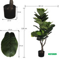 Lifelike artificial fiddle leaf fig tree