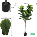 Lifelike artificial fiddle leaf fig plant