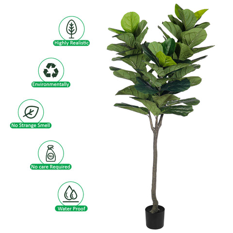 Faux fiddle leaf fig tree