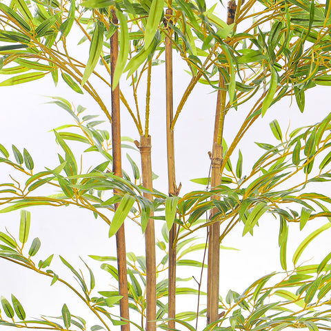 Realistic faux bamboo plant with natural stem