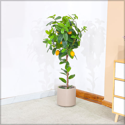 Faux Potted Lemon Plant