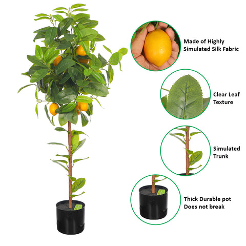 Faux Potted Lemon Plant