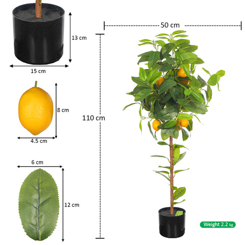 Faux Potted Lemon Plant