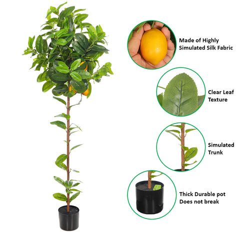 Faux Potted Lemon Plant