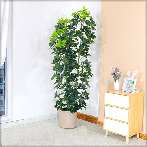 Realistic artificial schefflera tree for home and office