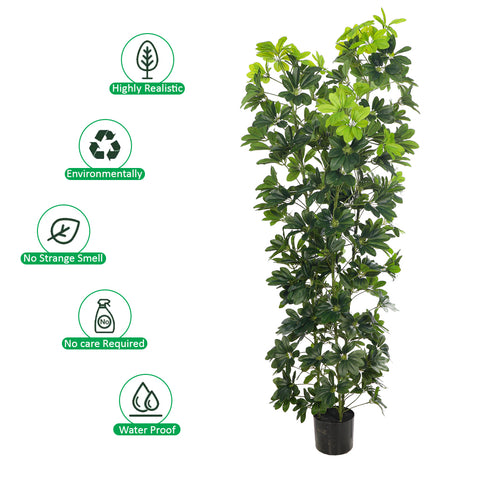 Decorative artificial schefflera arboricola plant for offices