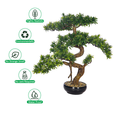 Decorative artificial bonsai plant for office décor