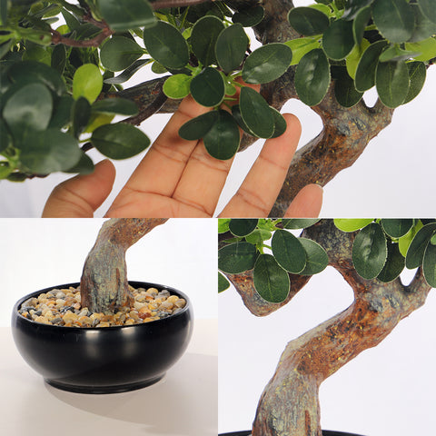 Artificial Potted Ficus Bonsai Plant