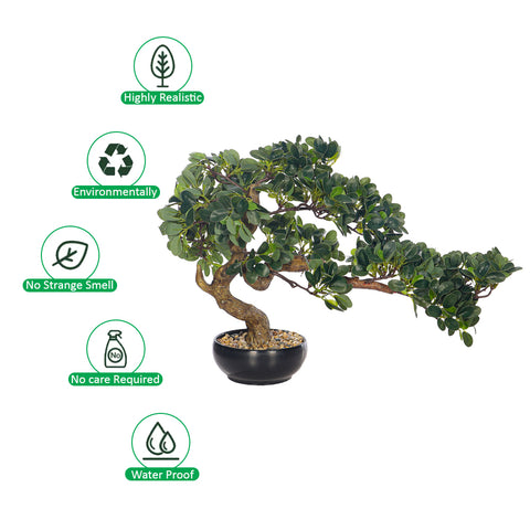 Artificial Potted Ficus Bonsai Plant