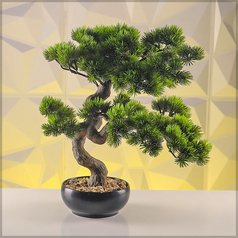 Artificial Potted Bonsai Pine Plant