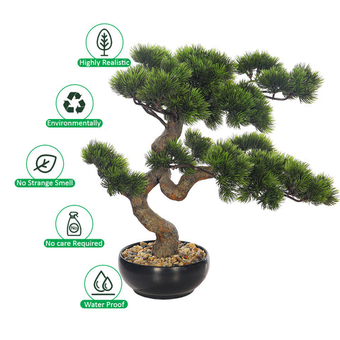 Artificial Potted Bonsai Pine Plant