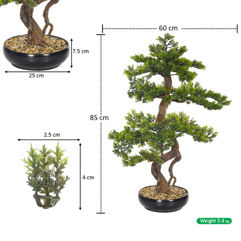 Artificial Potted Cedar Bonsai Plant