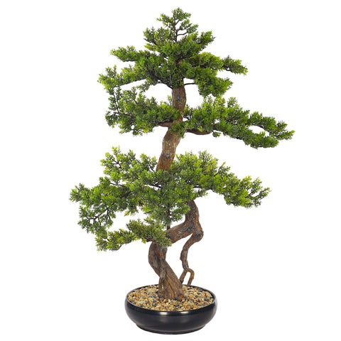 Artificial Potted Cedar Bonsai Plant