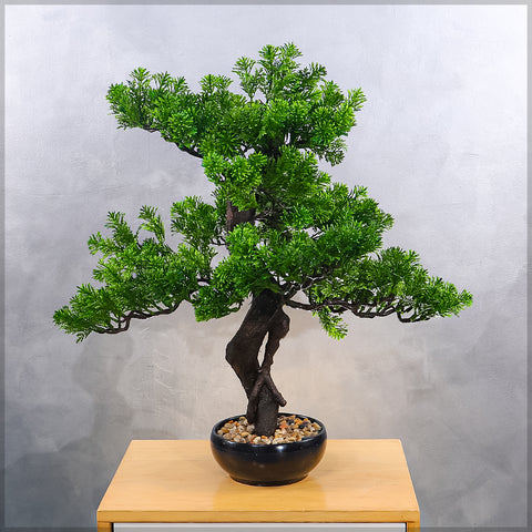 Lifelike artificial bonsai tree for modern interiors