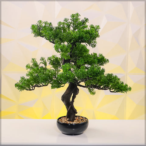 Realistic fake bonsai tree for minimalist décor