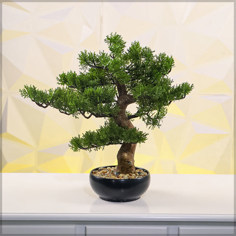 Artificial Potted Cedar Bonsai Plant