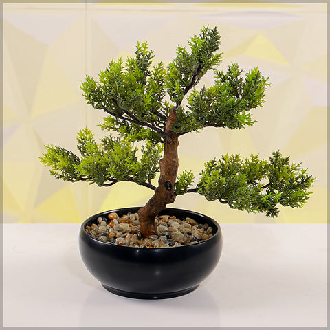 Decorative artificial cedar bonsai