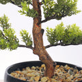 Artificial potted cedar bonsai plant