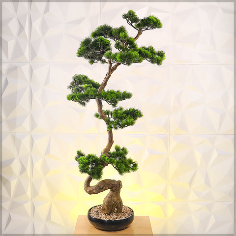 Artificial Potted Bonsai Pine Plant