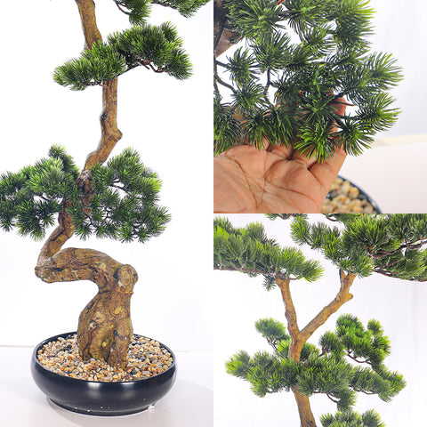 Artificial Potted Bonsai Pine Plant