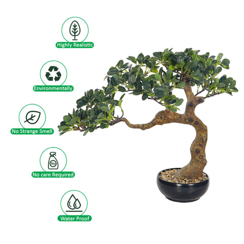 Artificial Potted Ficus Bonsai Plant