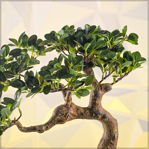 Artificial Potted Ficus Bonsai Plant