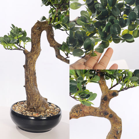 Artificial Potted Ficus Bonsai Plant