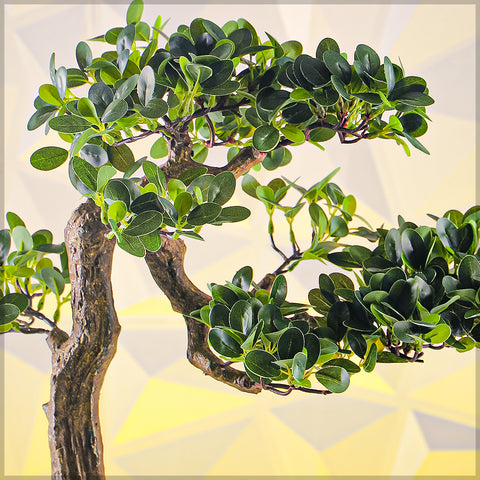 Artificial Potted Ficus Bonsai Plant