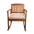 Acacia rocking chair with cushions