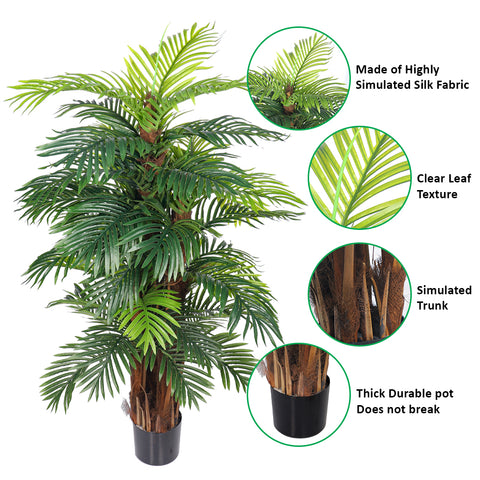 Artificial potted plants like the Areca palm for effortless elegance