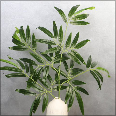 Pack of 12 Artificial Bamboo and Ficus Leaves