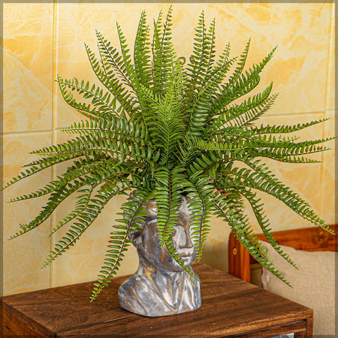 Faux Boston fern indoor plants for year-round greenery