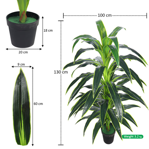 Faux Dracaena Massangeana for modern home styling