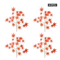 Artificial Japanese maple leaves for indoor decor